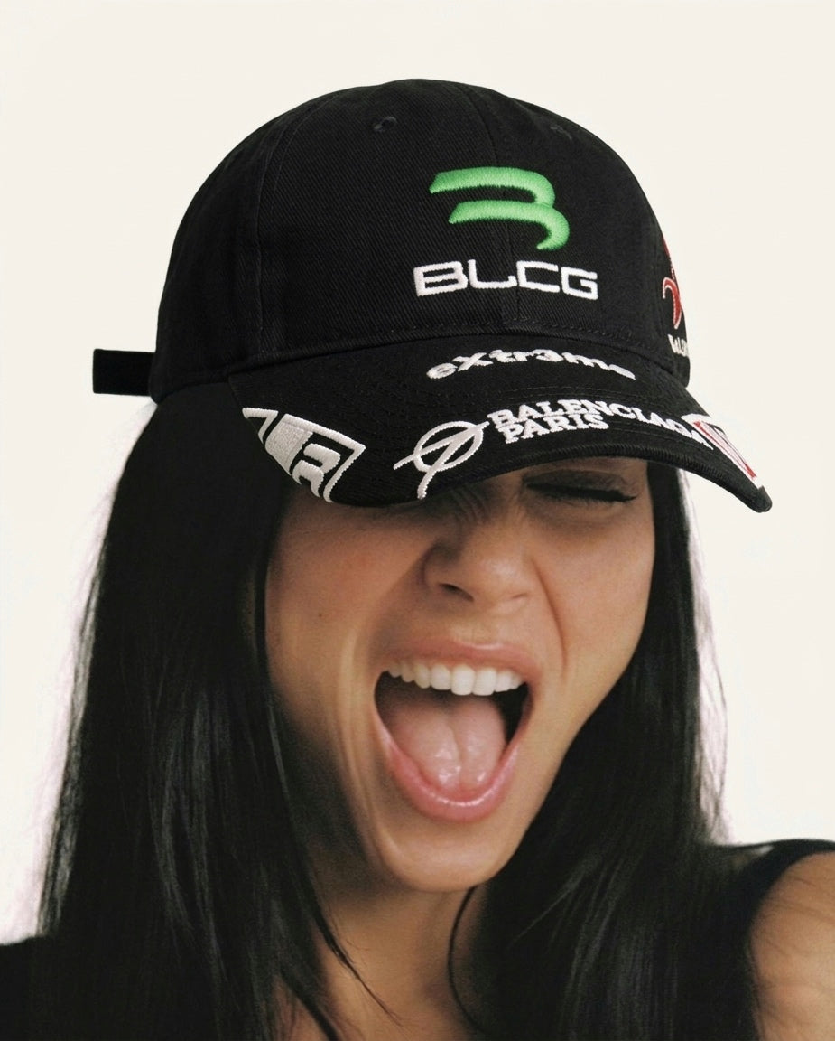 BB Multi-Patch Racing Graphic Baseball Cap