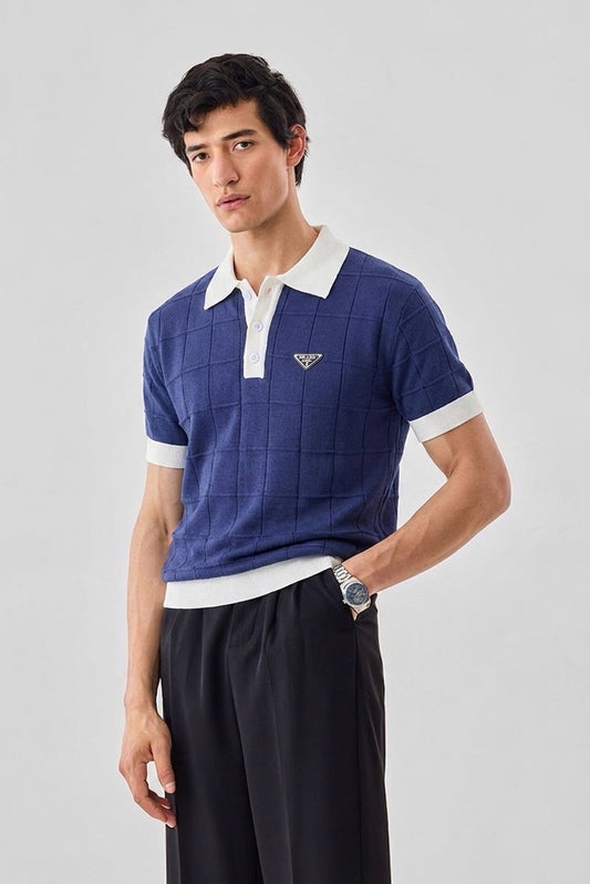 PRD Geometric Knit Polo