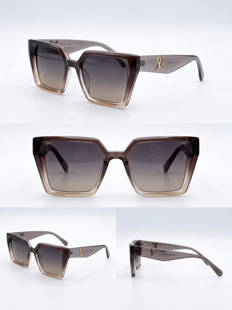 LV Translucent Acetate Oversized Square Sunglasses