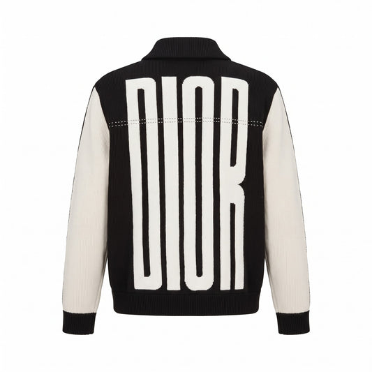 Dior Oversized Logo Knit Blouson (Black)