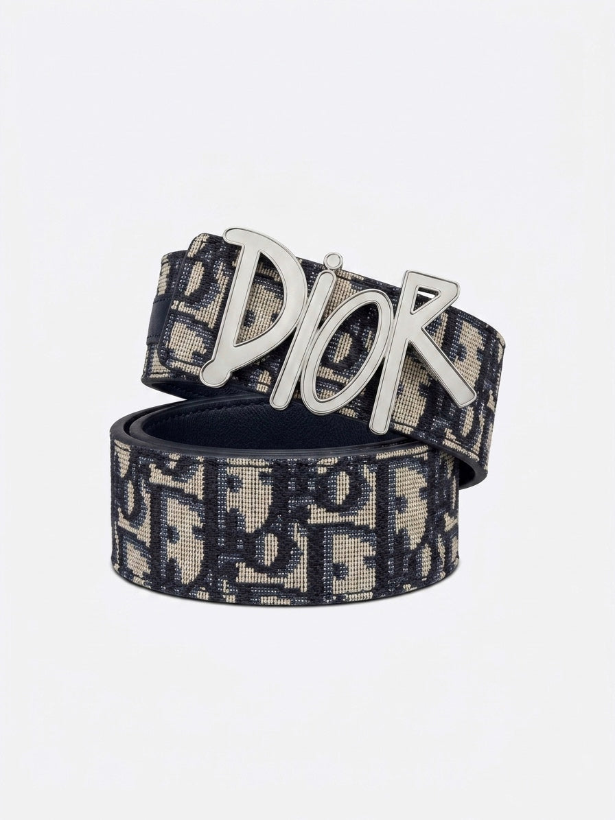 CD Oblique Jacquard Logo Belt