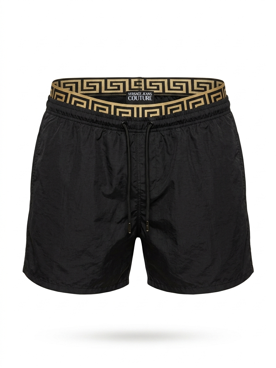 VJC Signature Greek-Key Swim Trunks