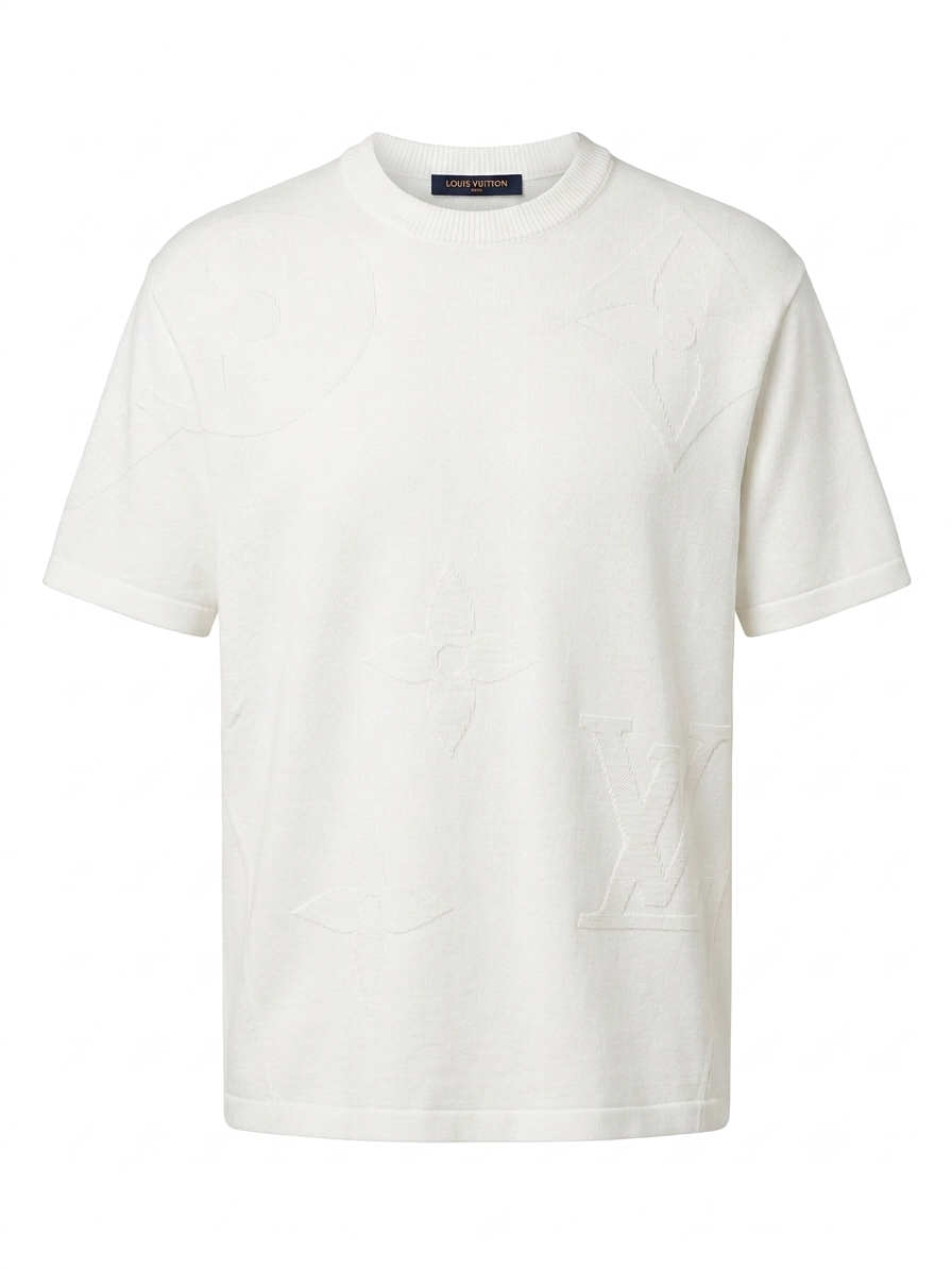 LV Oversized Monogram Embossed Knit