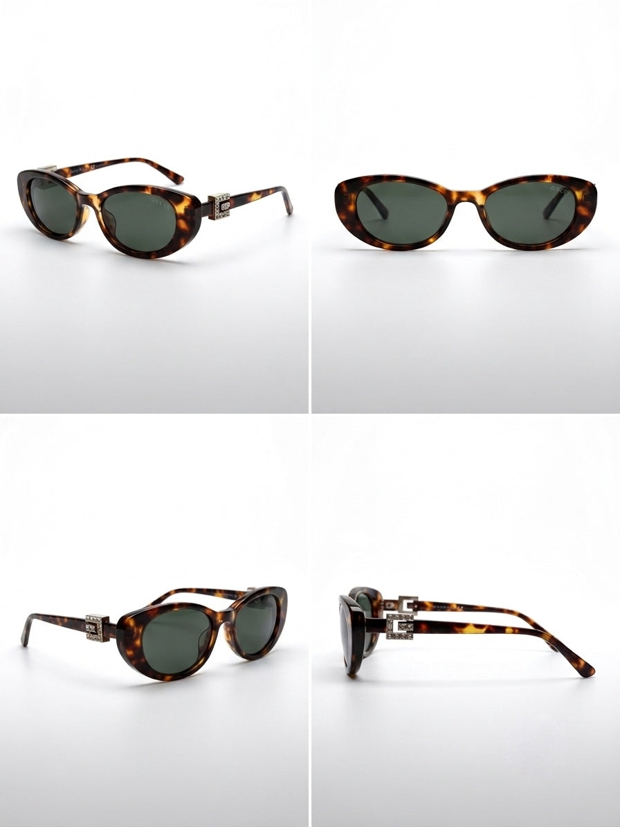 GG Crystal Monogram Tortoiseshell Sunglasses