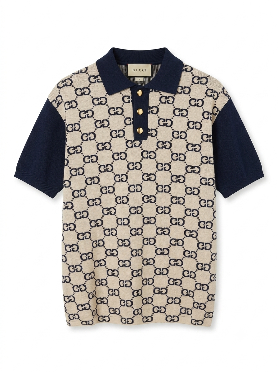 G. Signature Interlocking Monogram Knit Polo