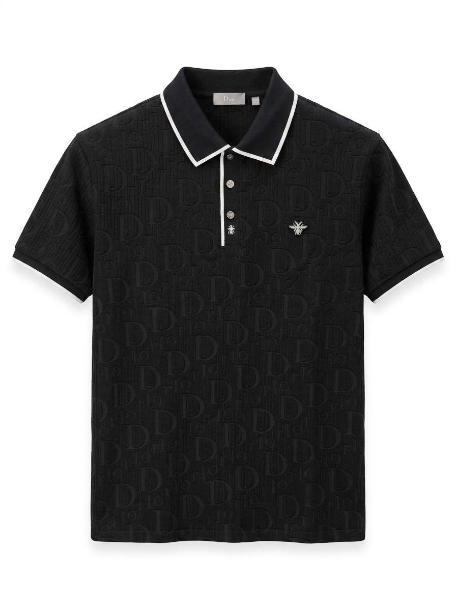 Signature CD Monogram Jacquard Polo