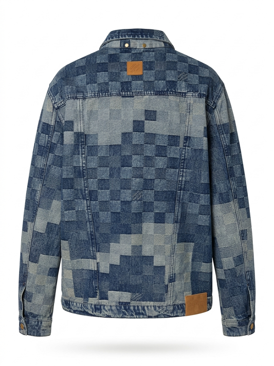 LV Mosaic Pixel Denim Jacket