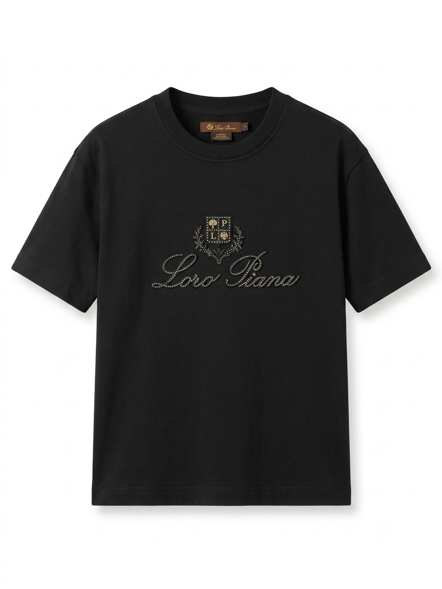 LP - Embellished Heritage Crest T-Shirt in Onyx
