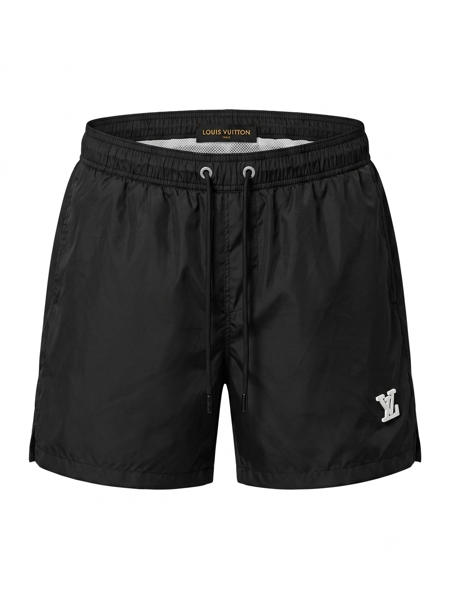 LV Signature Black Swim Shorts