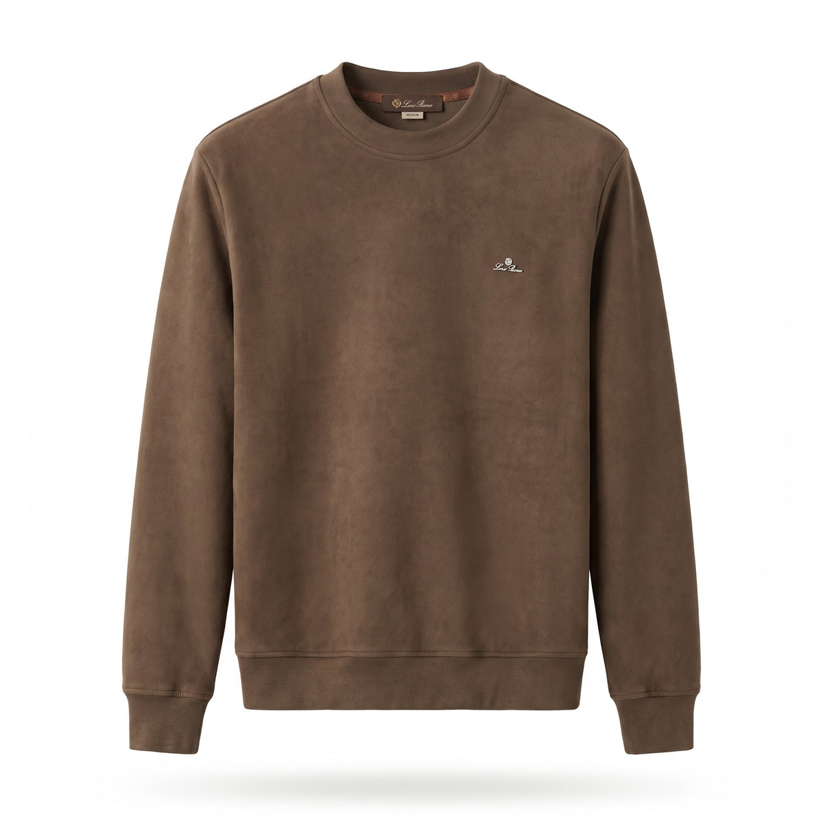 LP Mocha Suede-Finish Crewneck