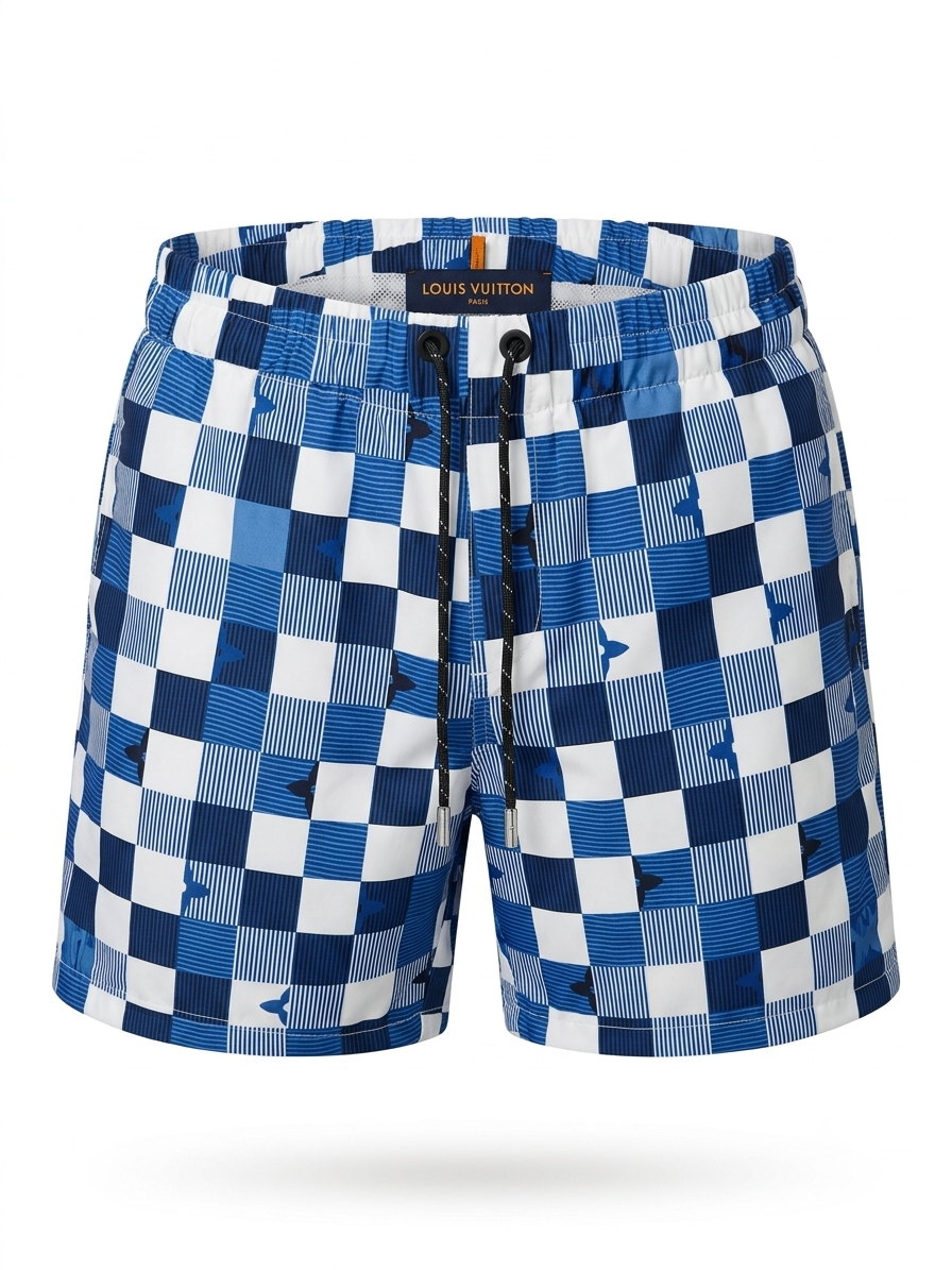 LV | Damier Monogram Swim Trunks - Cobalt
