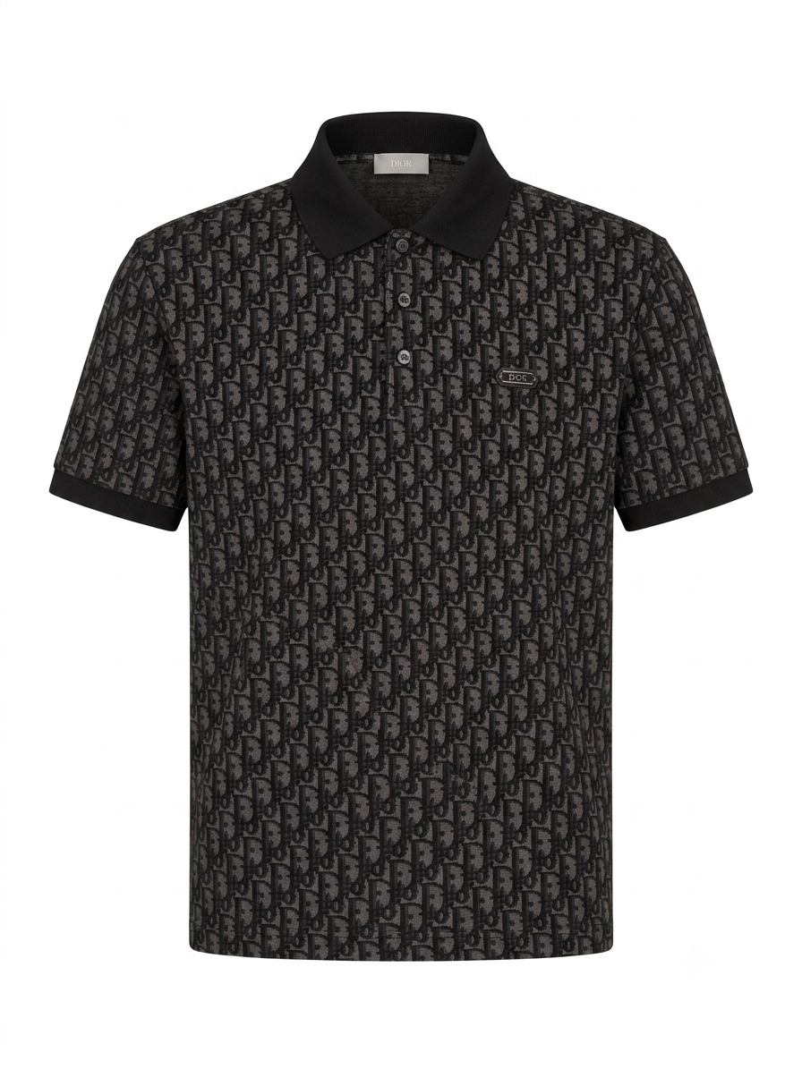 CD Oblique Motif Jacquard Polo