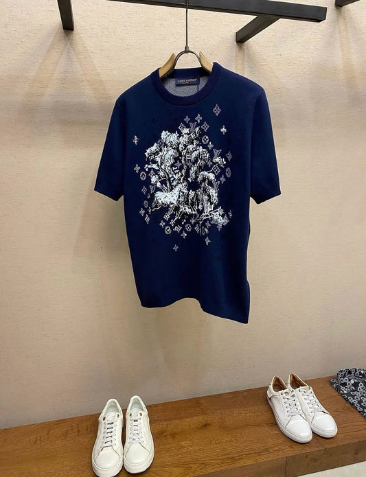 LV Abstract Monogram Knit Tee