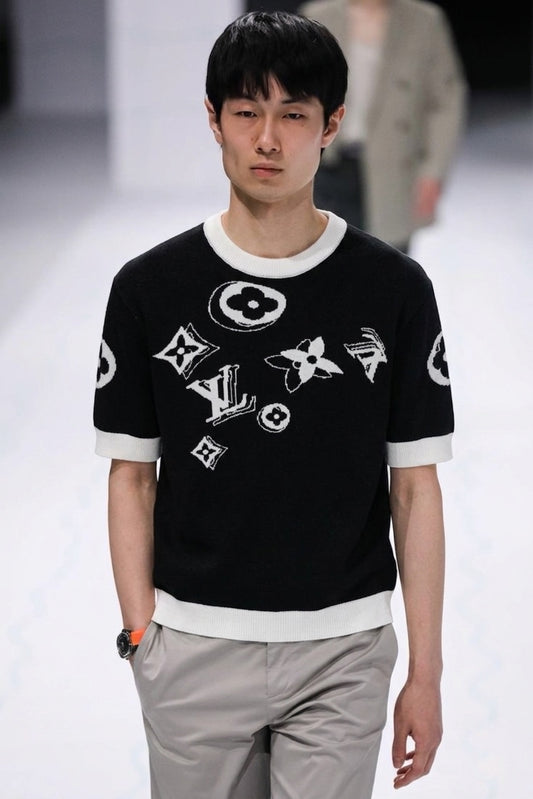 LV Scattered Monogram Short-Sleeved Knit