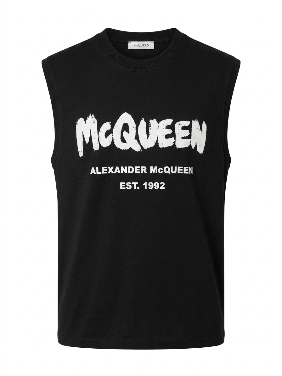 McQueen Painted Logo Sleeveless Tee