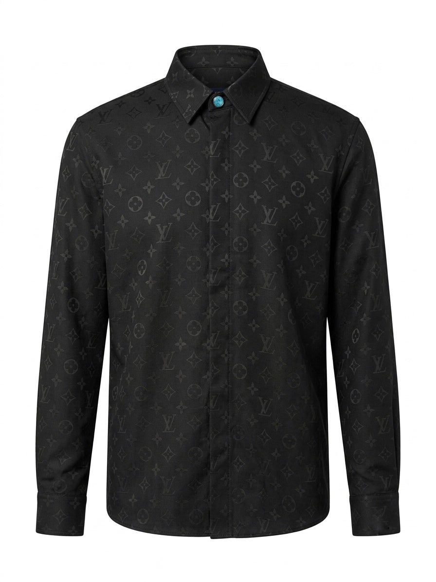 LV Signature Noir Monogram Tailored Shirt