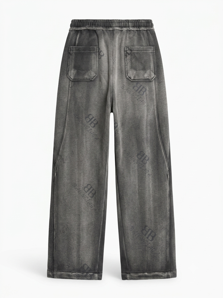 BLNCG Allover Logo Wide-Leg Sweatpants