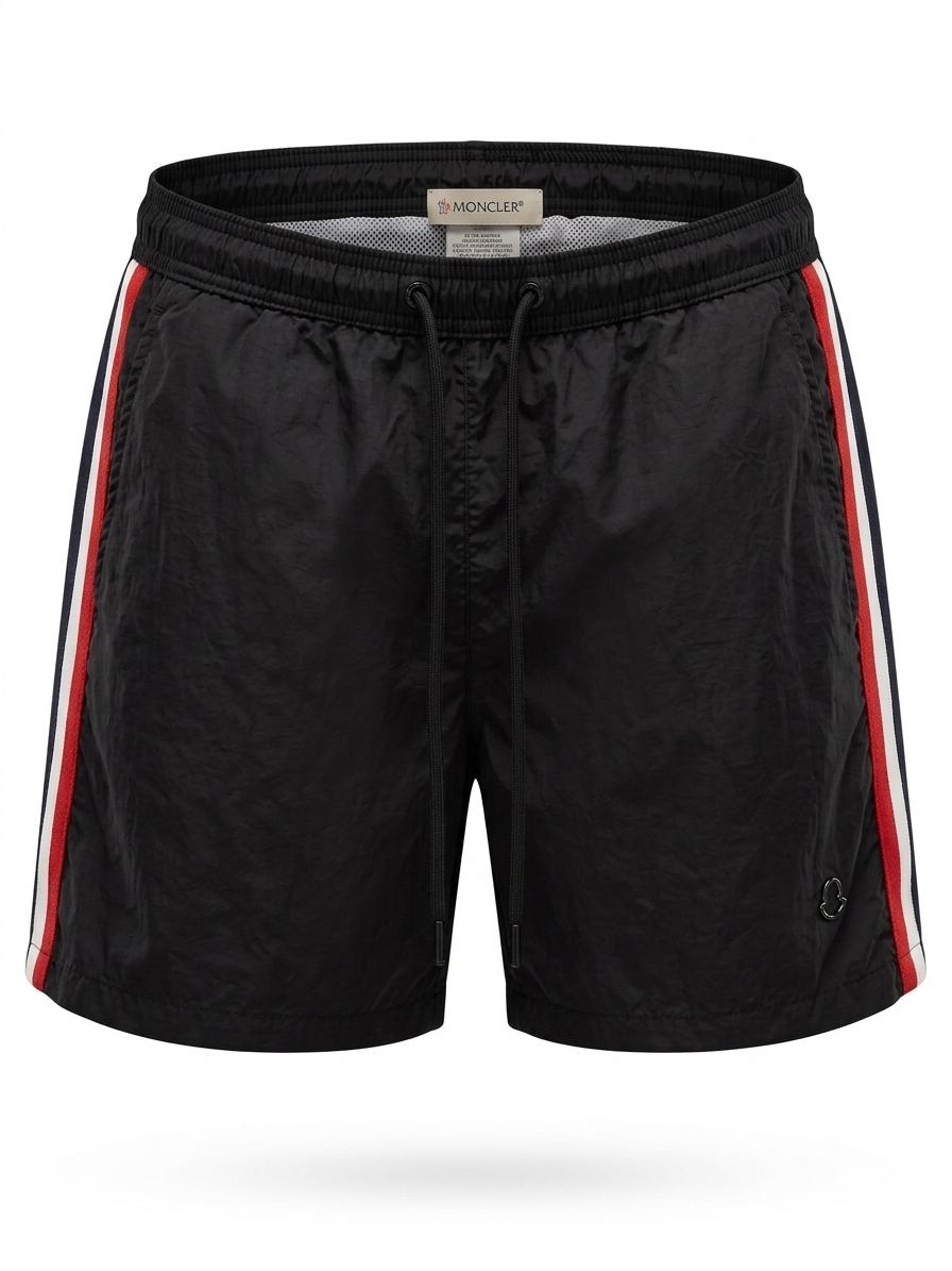 M. Signature Tri-Color Stripe Swim Shorts