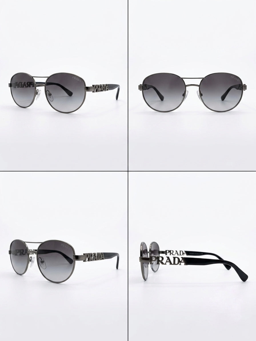 PRA Open-Logo Round Metal Sunglasses
