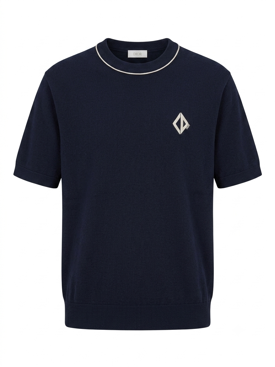 C.D. Diamond Monogram Knit Top