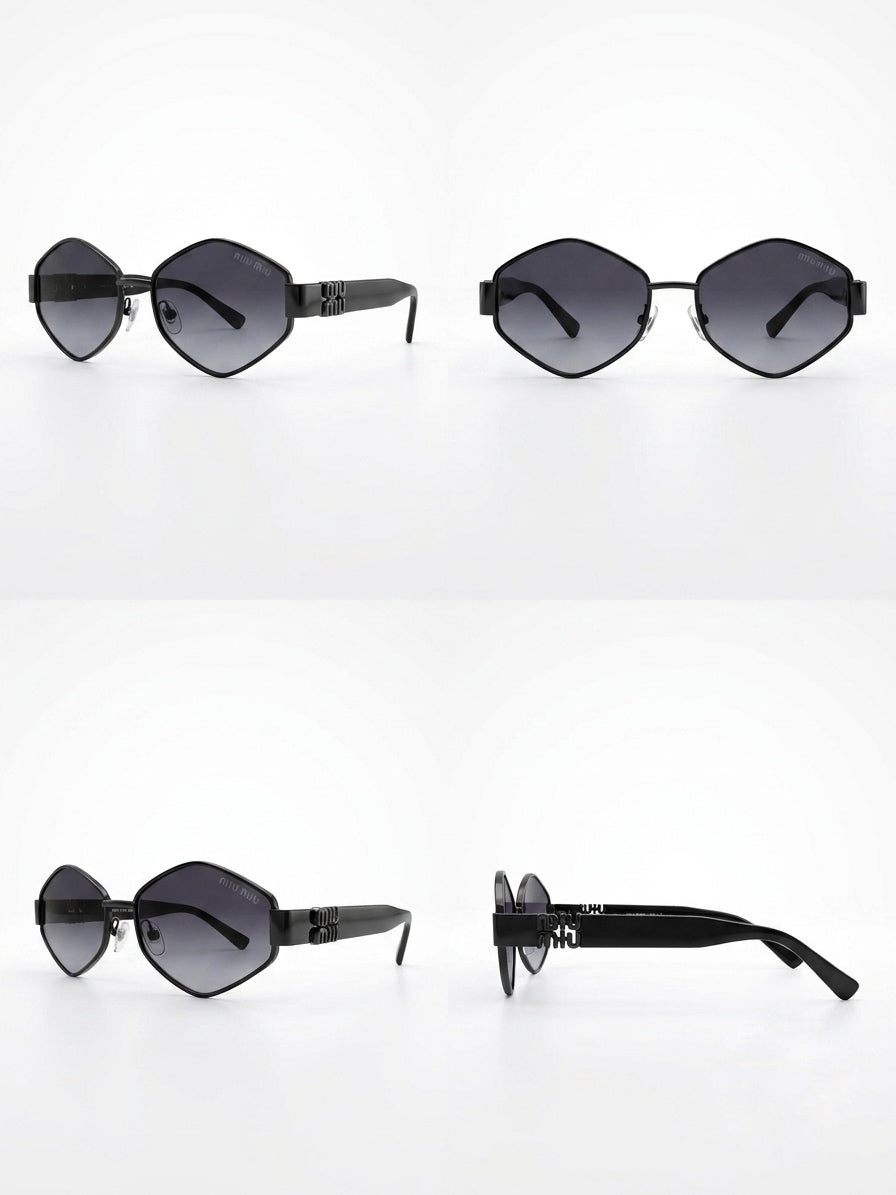 MM Hexagonal Gradient Metal-Framed Sunglasses