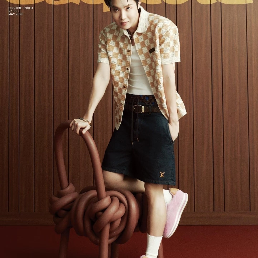 LV Damier Sanguine Open-Work Knit Polo Shirt