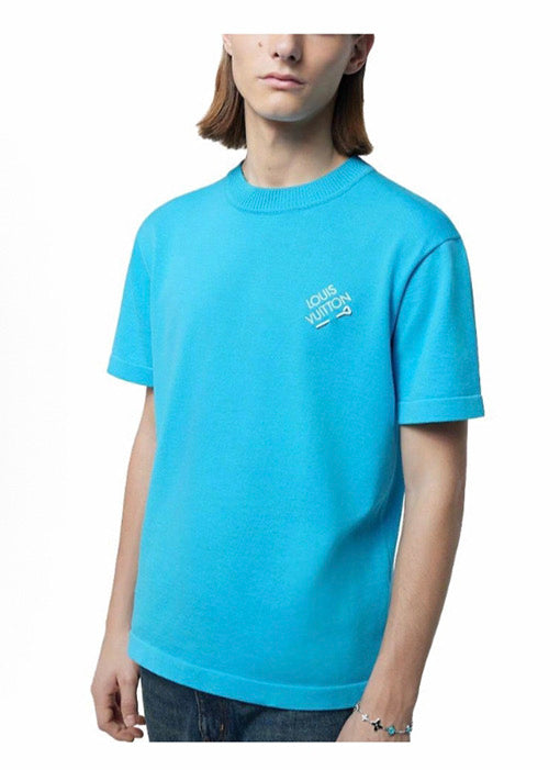 LV Cerulean Fine-Gauge Knit with Miniature 'Objet Trouvé' Detail