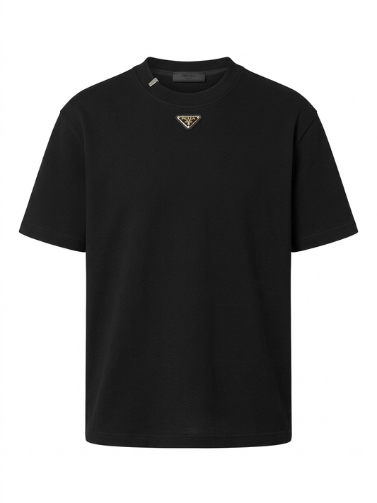 Pd Triangle Logo Cotton T-Shirt