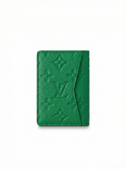 Monogram Embossed Leather Pocket Organizer