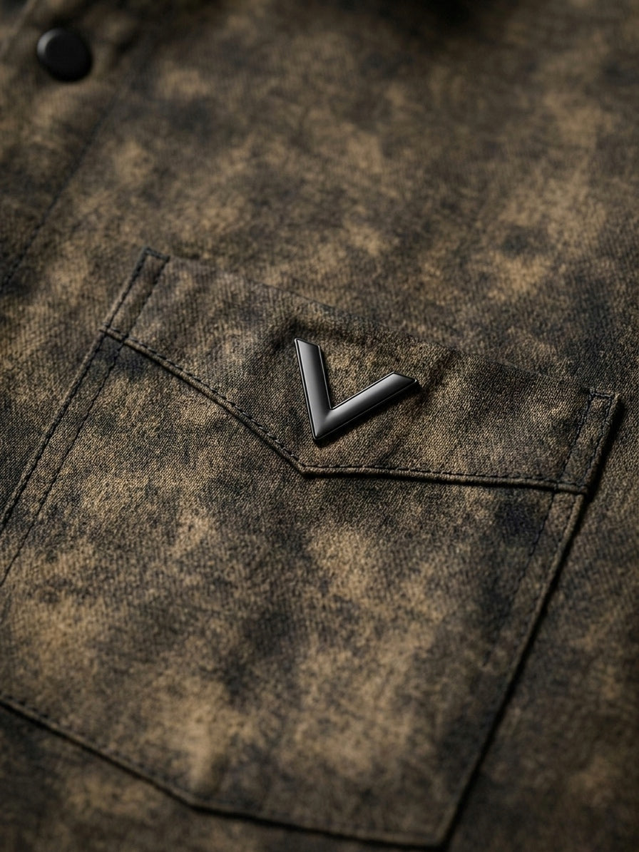 Acid-Wash Canvas Overshirt