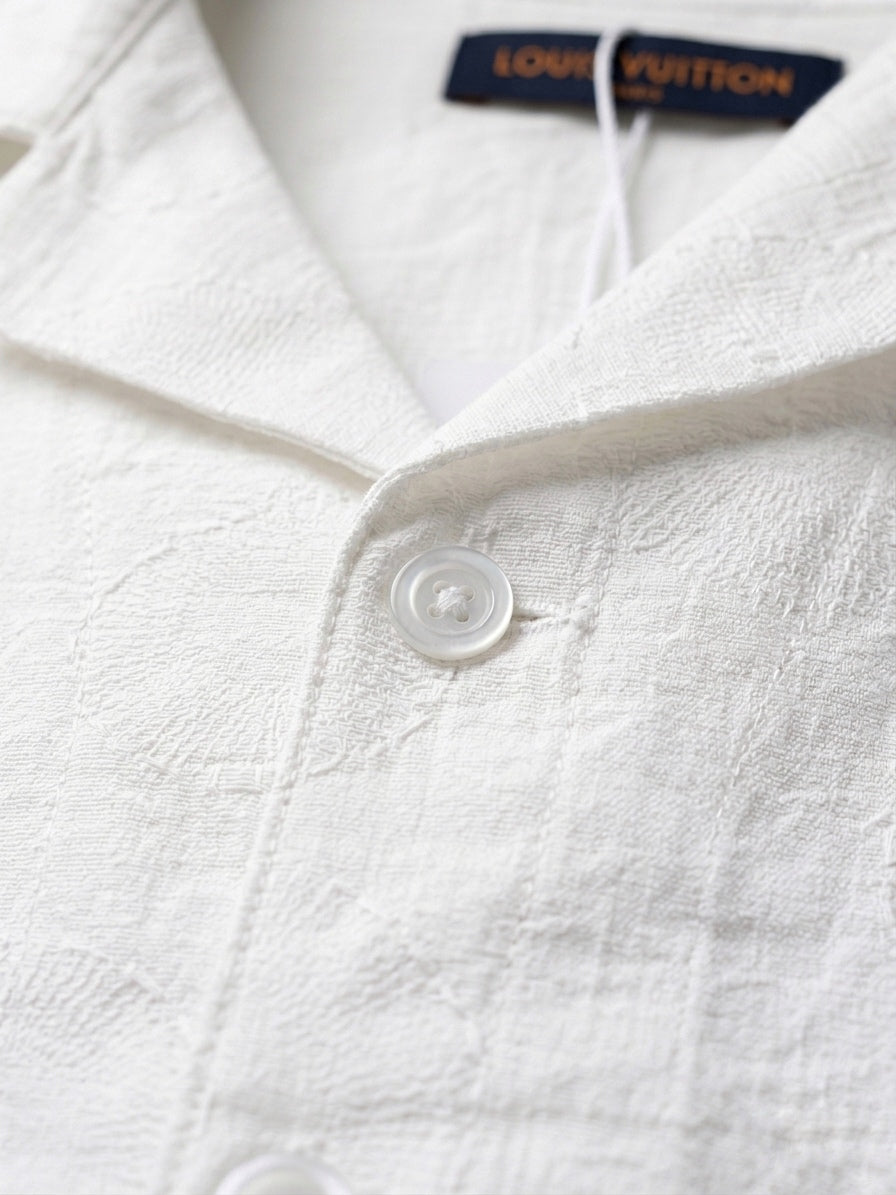 LV Monogram Fil Coupé Camp Collar Shirt