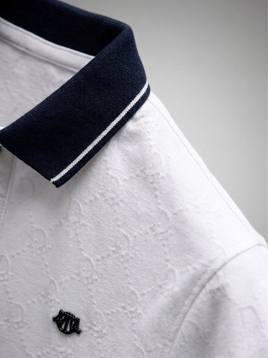 DR Oblique Jacquard Contrast Polo