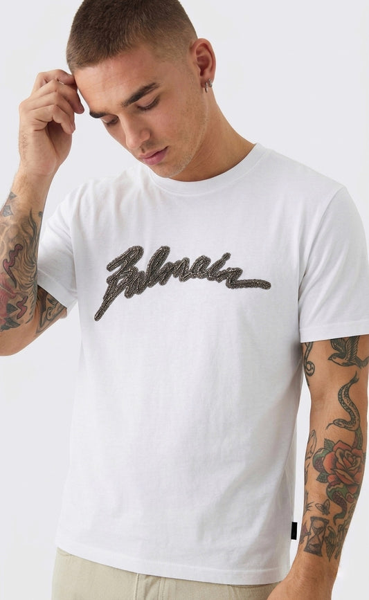 BLM Beaded Script Logo Premium Cotton T-Shirt