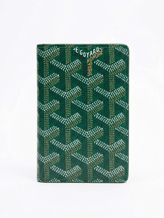 Emerald Green Chevron Pattern Card Holder