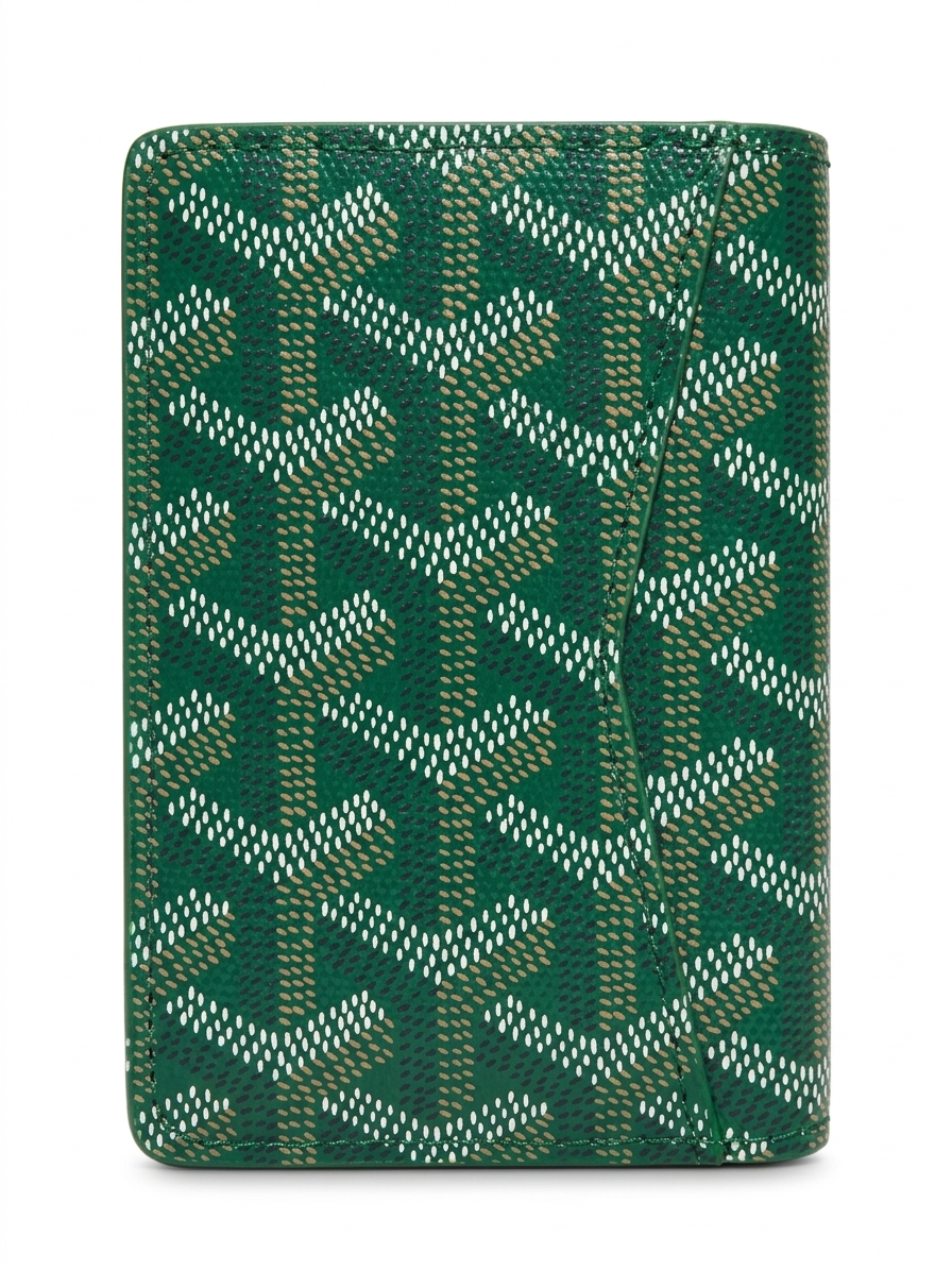Emerald Green Chevron Pattern Card Holder
