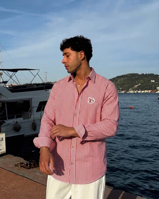 LV Striped Cotton Button-Down