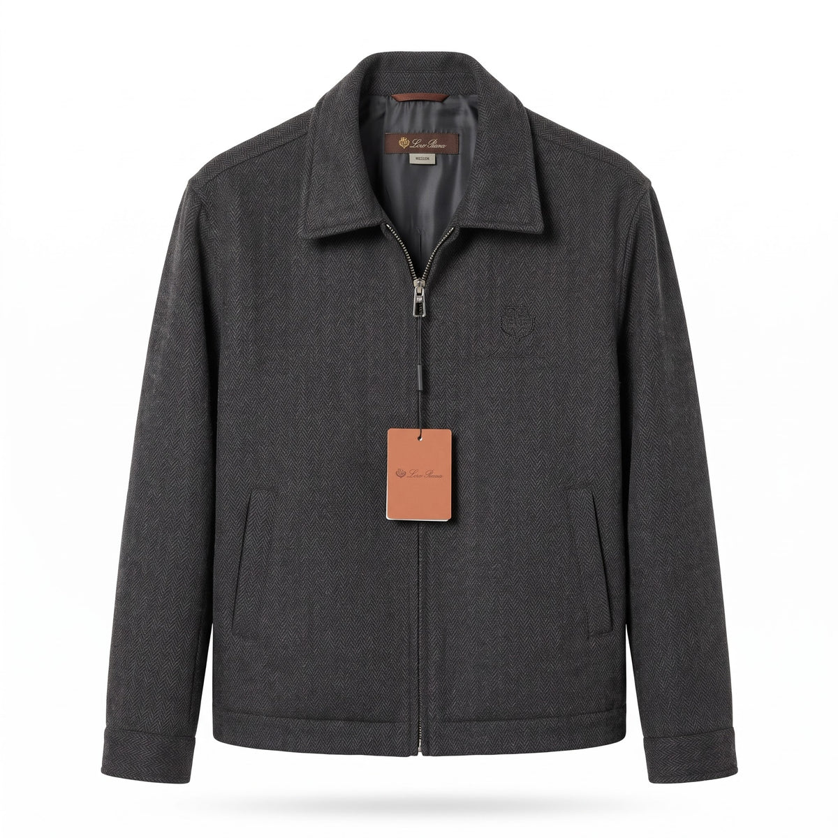 LP Herringbone Cashmere-Blend Zip Blouson