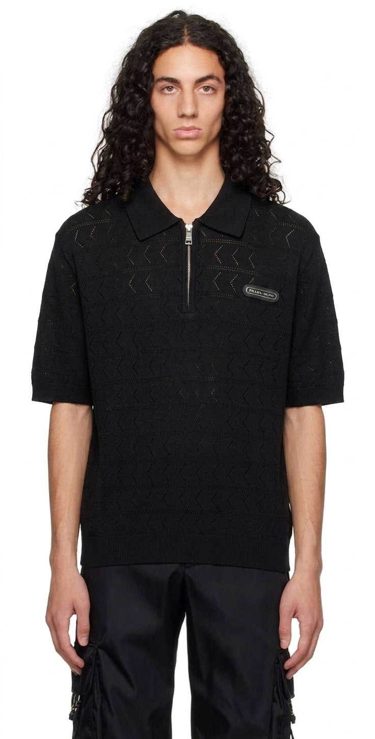 PRD: Geometric Knit Half-Zip Polo