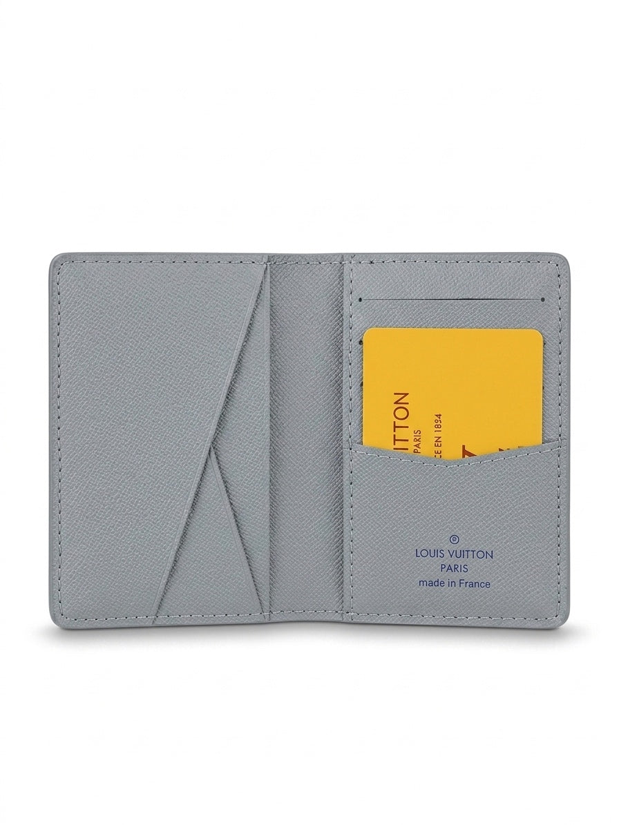 LV GRIS MONOGRAM LEATHER POCKET ORGANIZER