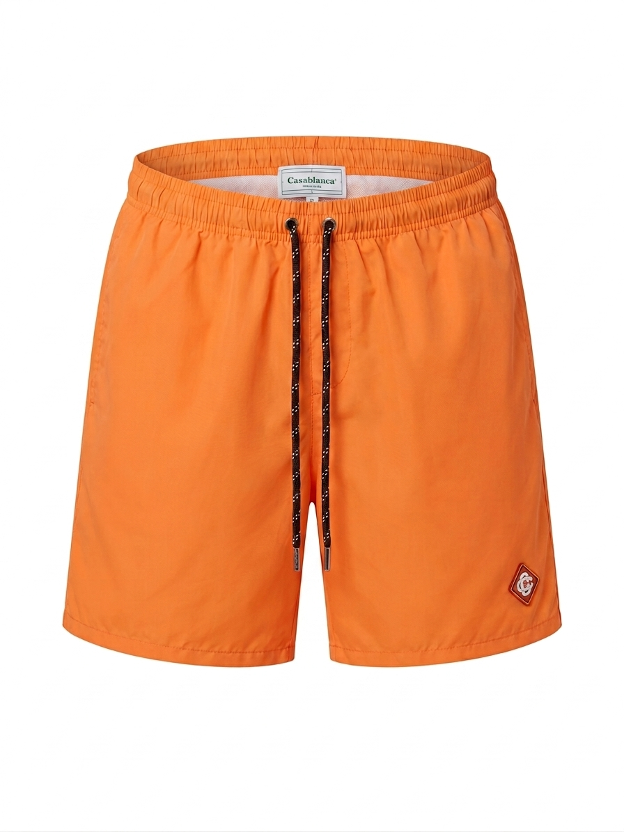 C'lanca Signature Monogram Swim Trunks - Sunset Orange