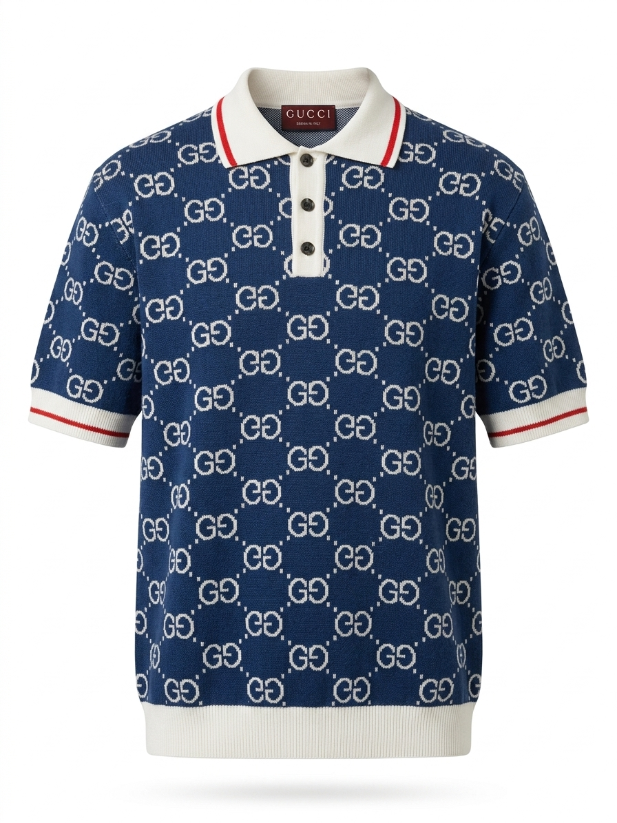 G. Signature Monogram Knit Polo