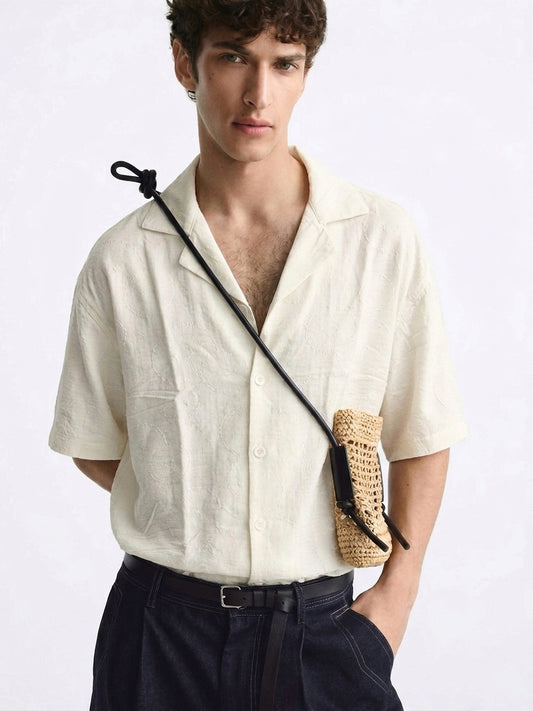 LV Monogram Fil Coupé Camp Collar Shirt