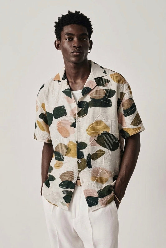 D&G Abstract Jacquard Resort Shirt