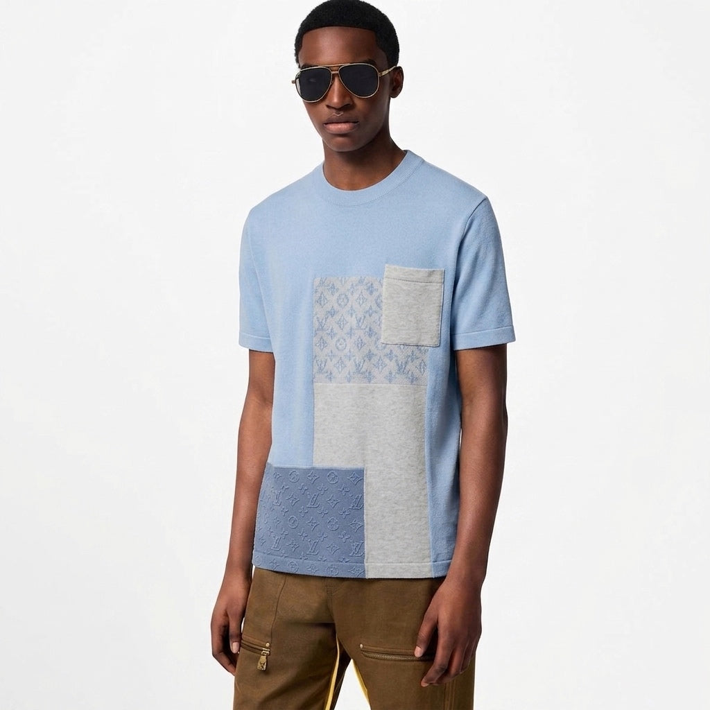 LV Monogram Patchwork Knit Tee
