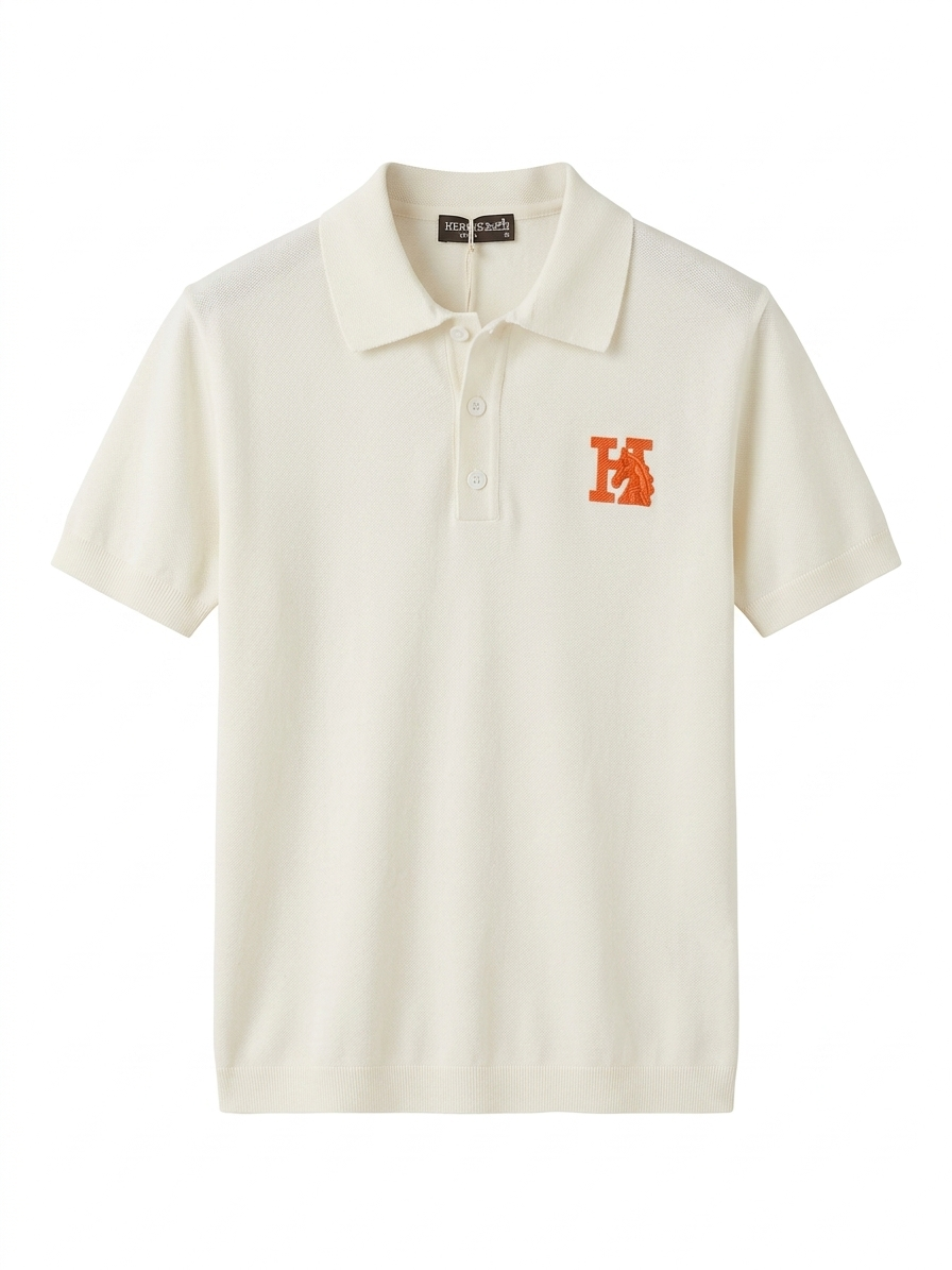 H. Signature Equestrian Motif Knit Polo