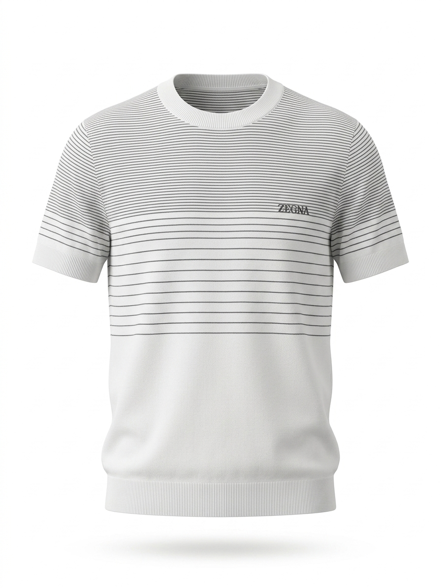 E.Z. Gradient Stripe Knit T-Shirt