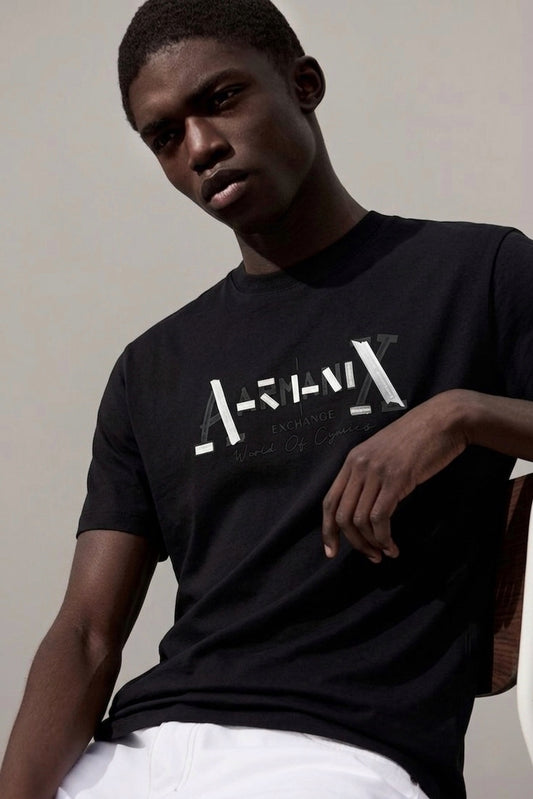 AX Black 'World of Cynicism' Deconstructed Graphic T-Shirt