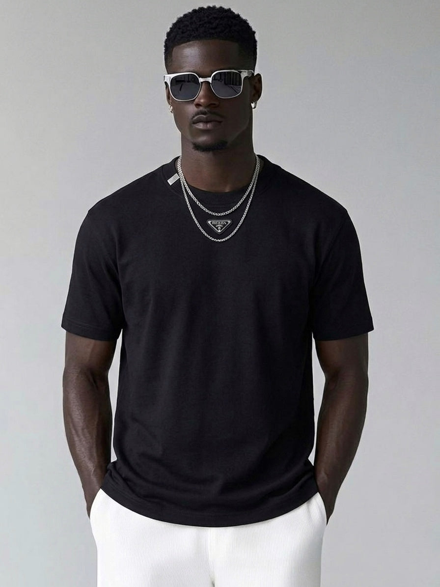 Pd Triangle Logo Cotton T-Shirt