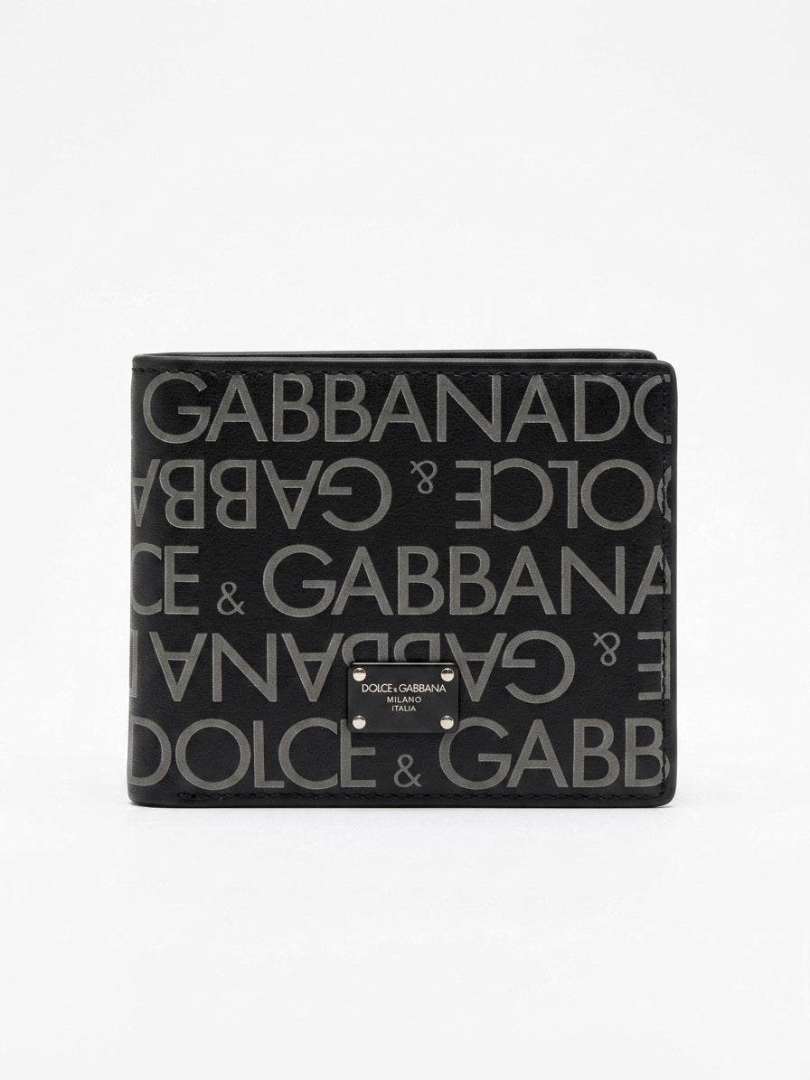 D&G All-Over Logo Plaque Wallet