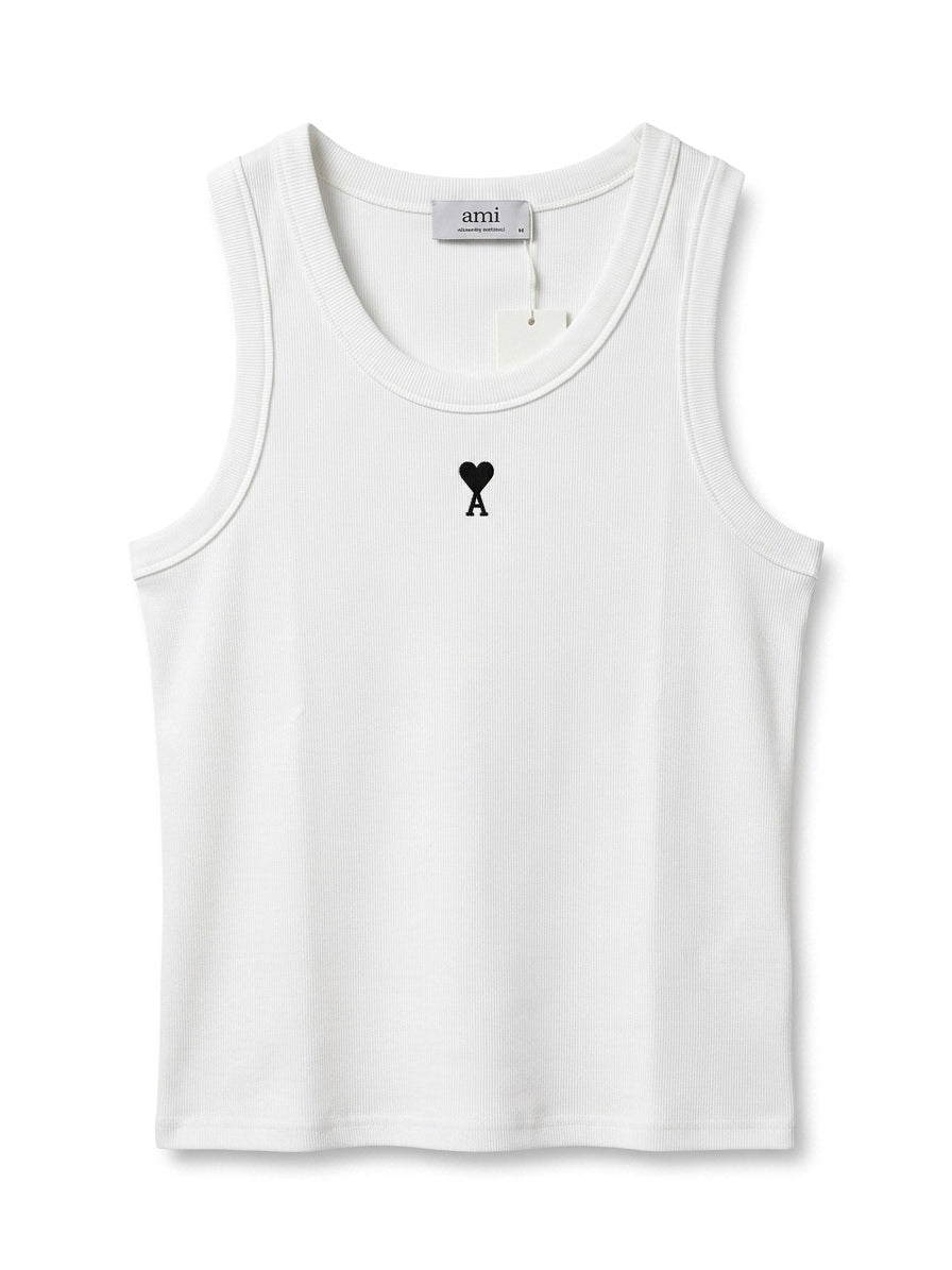 Ami Alexandre Mattiussi Ribbed Cotton Tank Top